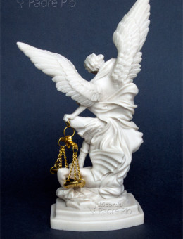 Statua San Michele Arcangelo Resina cap 22cm