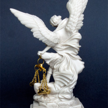 Statua San Michele Arcangelo Resina cap 22cm