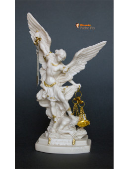 Statua San Michele Arcangelo Resina cap 22cm