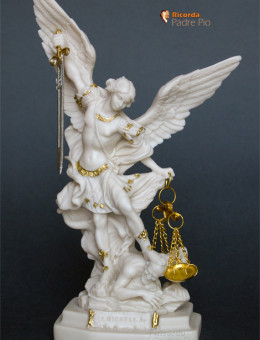 Statua San Michele Arcangelo Resina cap 22cm
