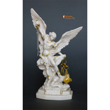Statua San Michele Arcangelo Resina cap 22cm