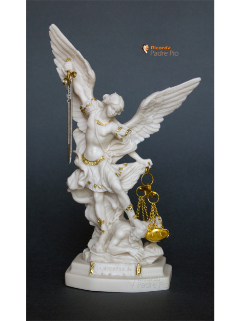 Statua San Michele Arcangelo Resina cap 22cm