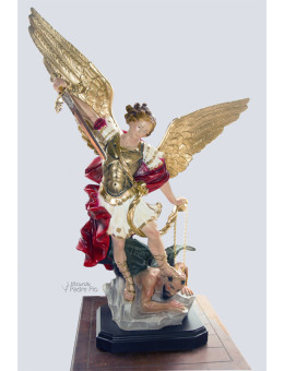 Statua San Michele Arcangelo Resina col. 65cm