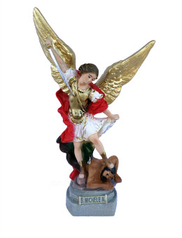 Statua San Michele Arcangelo Resina col. 20cm