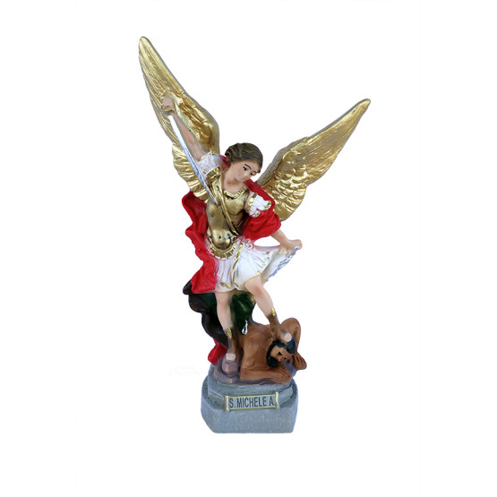 Statua San Michele Arcangelo Resina col. 20cm