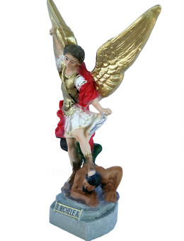 Statua San Michele Arcangelo Resina col. 20cm