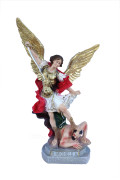 Statua San Michele Arcangelo Resina col. 30cm