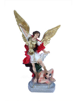 Statua San Michele Arcangelo Resina col. 30cm