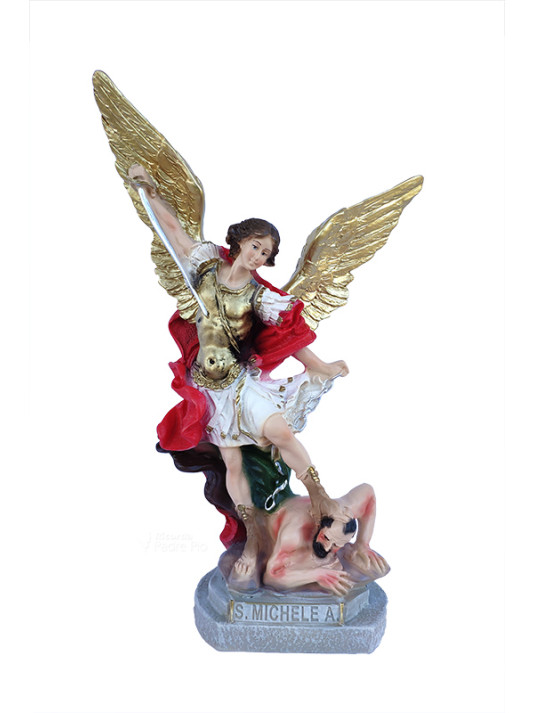 Statua San Michele Arcangelo Resina col. 30cm