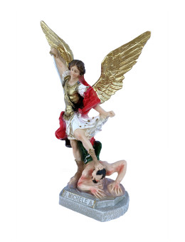 Statua San Michele Arcangelo Resina col. 30cm