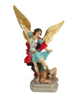 Statua San Michele Arcangelo Resina col. 30cm