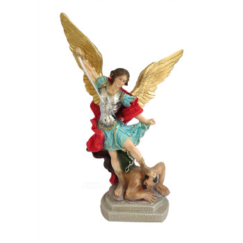Statua San Michele Arcangelo Resina col. 30cm