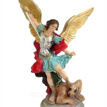Statua San Michele Arcangelo Resina col. 30cm