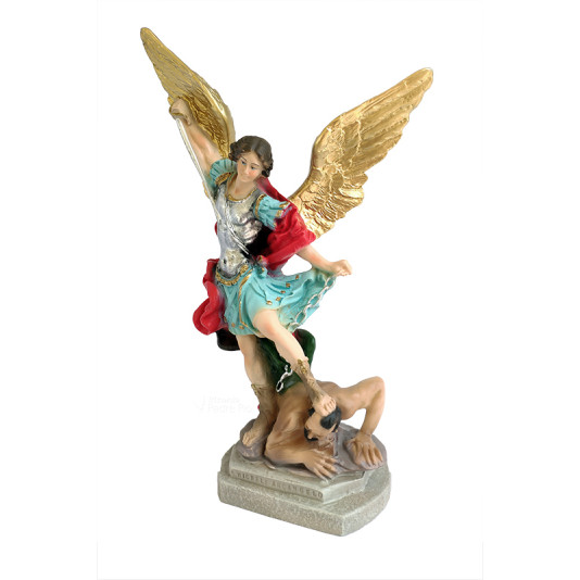 Statua San Michele Arcangelo Resina col. 30cm