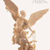 Statua San Michele Arcangelo effetto Capodimonte 52-100cm