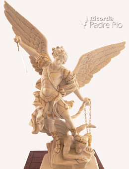 Statua San Michele Arcangelo effetto Capodimonte 52-100cm