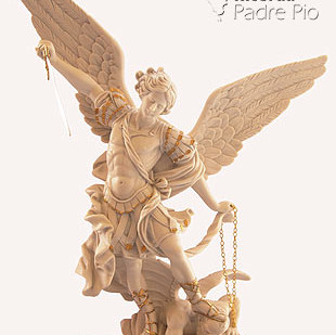 Statua San Michele Arcangelo effetto Capodimonte 52-100cm
