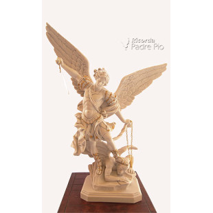 Statua San Michele Arcangelo effetto Capodimonte 52-100cm