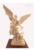 Statua San Michele Arcangelo effetto Capodimonte 52-100cm