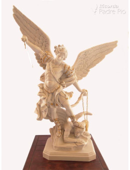Statua San Michele Arcangelo effetto Capodimonte 52-100cm