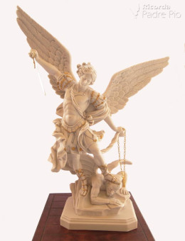 Statua San Michele Arcangelo effetto Capodimonte 52-100cm