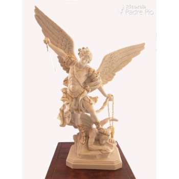 Statua San Michele Arcangelo effetto Capodimonte 52-100cm