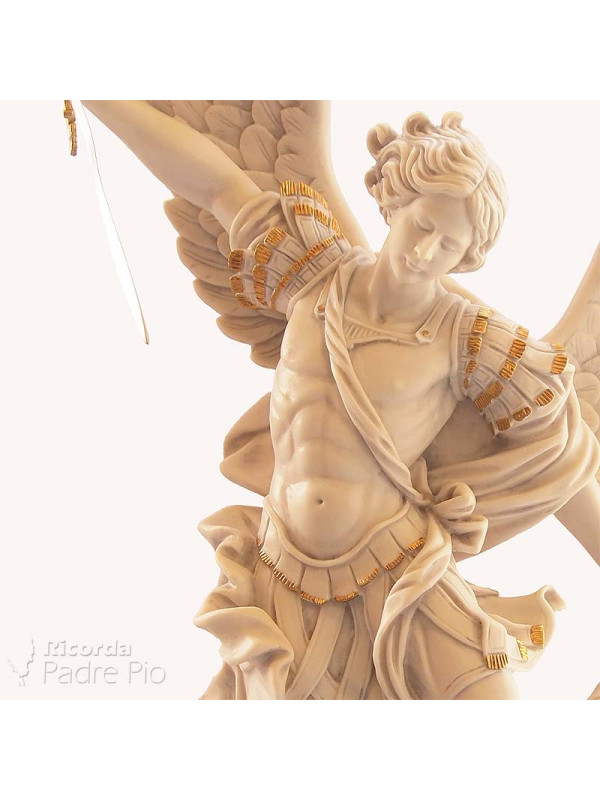 Statua San Michele Arcangelo effetto Capodimonte 52-100cm