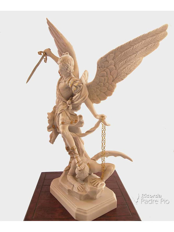 Statua San Michele Arcangelo effetto Capodimonte 52-100cm