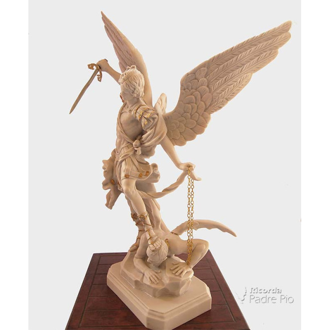Statua San Michele Arcangelo effetto Capodimonte 52-100cm
