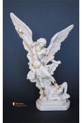 Statua San Michele Arcangelo effetto Capodimonte 30cm