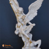 Statua San Michele Arcangelo effetto Capodimonte 30cm