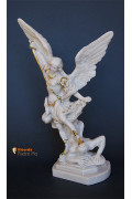 Statua San Michele Arcangelo effetto Capodimonte 30cm