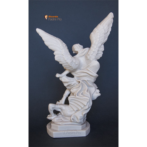 Statua San Michele Arcangelo effetto Capodimonte 30cm