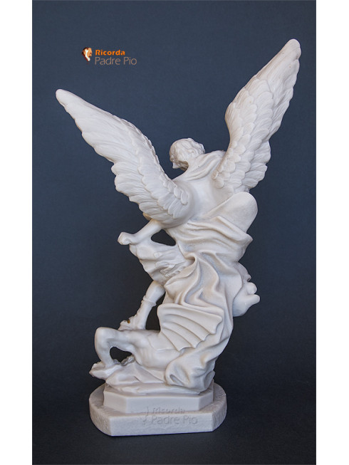 Statua San Michele Arcangelo effetto Capodimonte 30cm