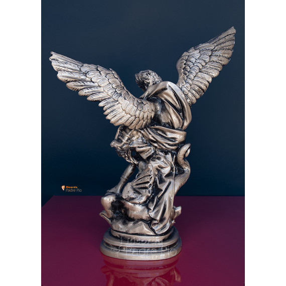 Statua San Michele Arcangelo Bronzato 40cm