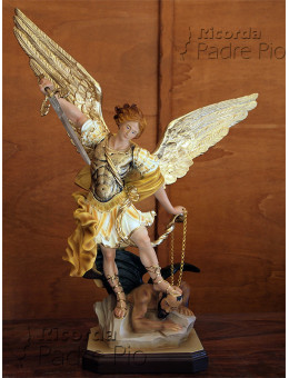 Statua San Michele Arcangelo Resina col. 65cm -100cm