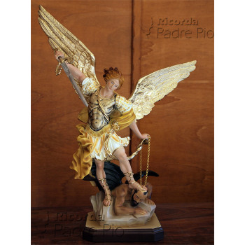 Statua San Michele Arcangelo Resina col. 65cm -100cm