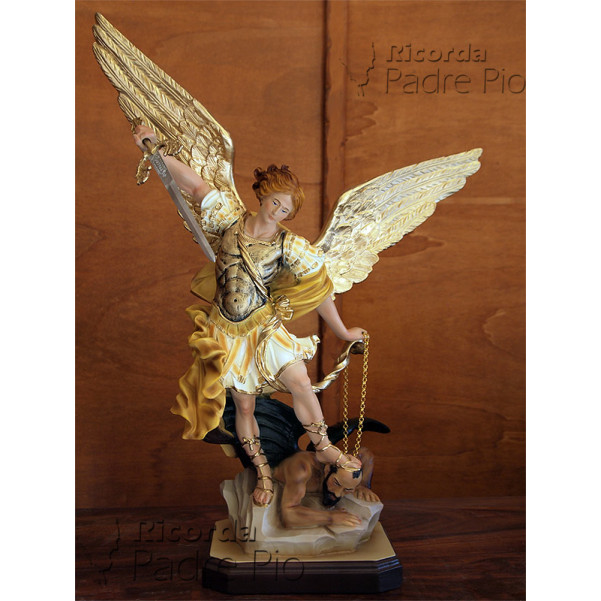 Statua San Michele Arcangelo Resina col. 65cm -100cm