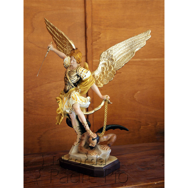 Statua San Michele Arcangelo Resina col. 65cm -100cm
