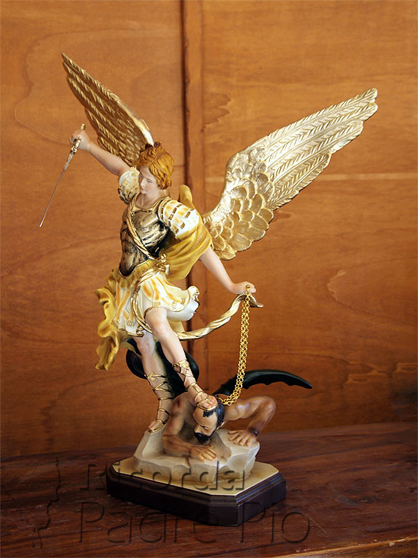 Statua San Michele Arcangelo Resina col. 65cm -100cm