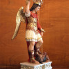 Statua San Michele Arcangelo colorato ali chiuse da 60 a 130cm