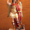 Statua San Michele Arcangelo colorato ali chiuse da 60 a 130cm