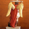 Statua San Michele Arcangelo colorato ali chiuse da 60 a 130cm