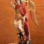 Statua San Michele Arcangelo colorato ali chiuse da 60 a 130cm
