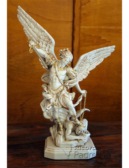 Statua San Michele Arcangelo effetto Antichizzato 52-100cm