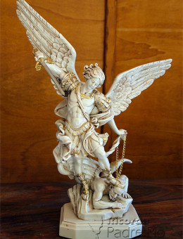 Statua San Michele Arcangelo effetto Antichizzato 52-100cm