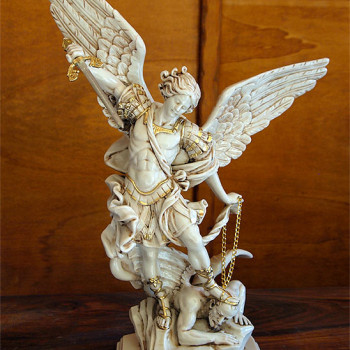 Statua San Michele Arcangelo effetto Antichizzato 52-100cm