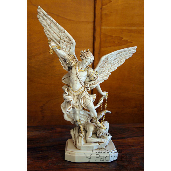 Statua San Michele Arcangelo effetto Antichizzato 52-100cm