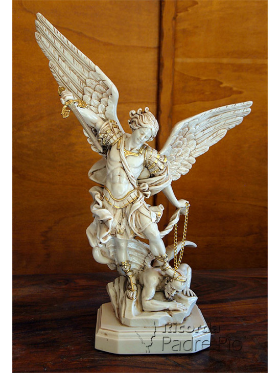 Statua San Michele Arcangelo effetto Antichizzato 52-100cm
