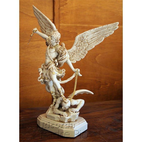 Statua San Michele Arcangelo effetto Antichizzato 52-100cm